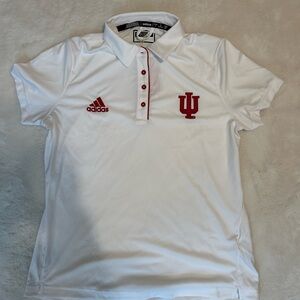 Adidas Indiana White Polo Shirt with Red Logo